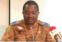 Ministère de la Défense :Le Gal Barthélemy Simporé installé