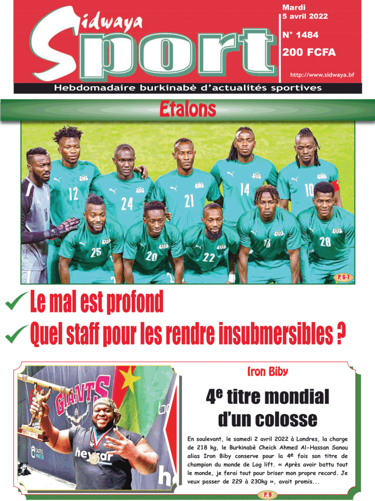 Une Sidwaya Sport du 05-04-2022