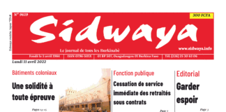 Une Sidwaya du 11-04-2022