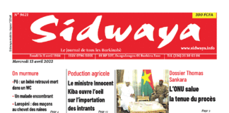 Une Sidwaya du 13-04-2022