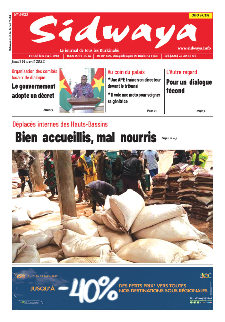 Une du 14/04/2022