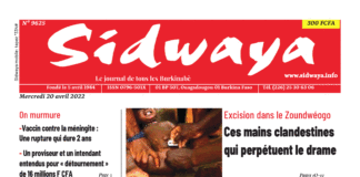 Une Sidwaya du 20-04-2022