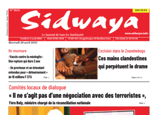 Une Sidwaya du 20-04-2022