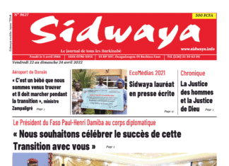 Une Sidwaya du 22 au 24-04-2022