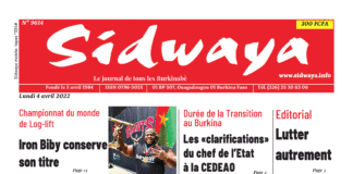 Une Sidwaya du 04-04-2020