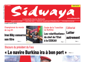Une Sidwaya du 04-04-2020