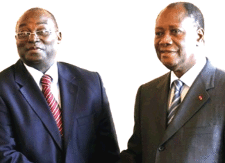 Tiémoko Meyliet Koné, nouveau vice-président, Patrick Achi reconduit