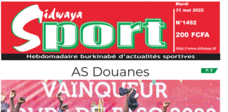 Une Sidwaya Sport du 31-05-2022