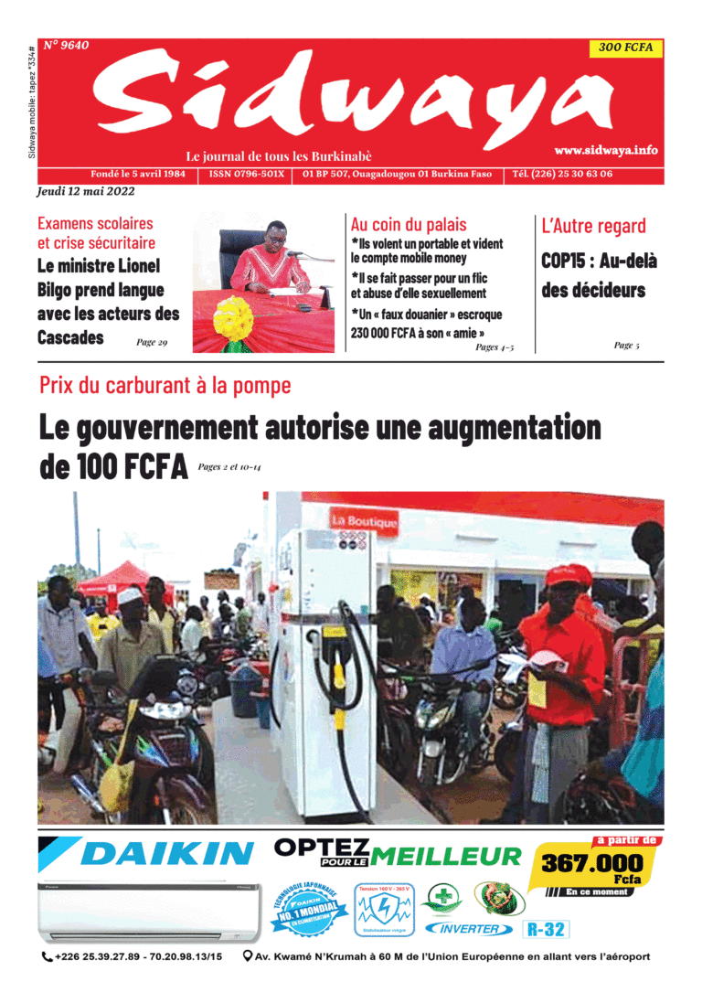 Sidwaya du 12-05-2022