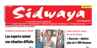 Une Sidwaya du 20 au 22-05-2022