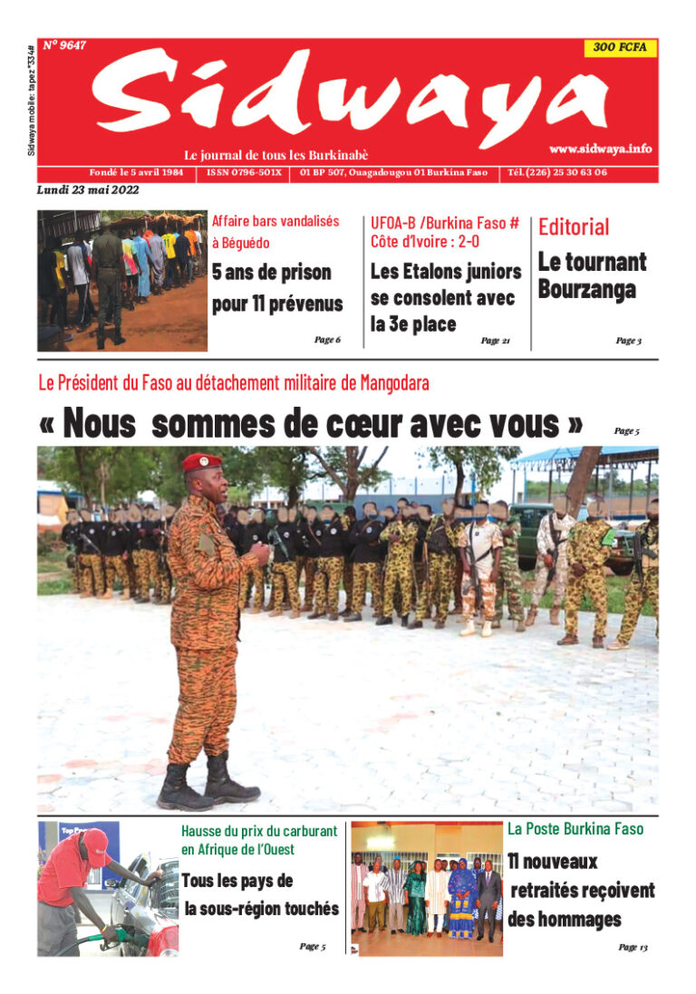Une du 23/05/2022