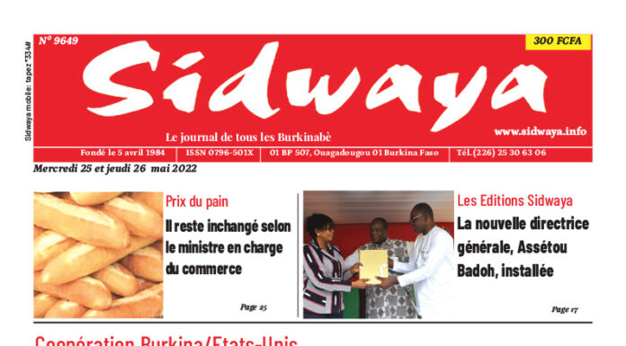 Une Sidwaya du 25/05/2022