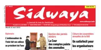 Une Sidwaya du 31-05-2022