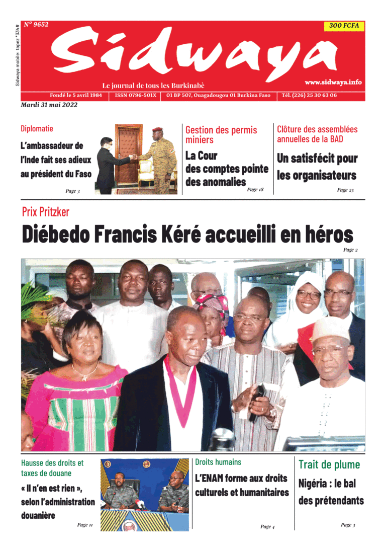 Une Sidwaya du 31-05-2022