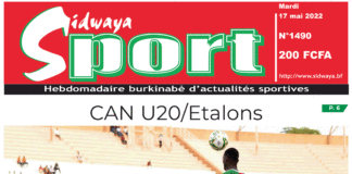 Une Sidwaya Sport du 17-05-2022
