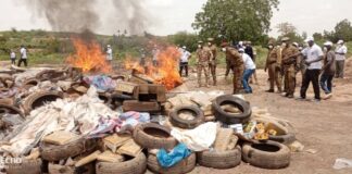Lutte contre la drogue: 2,70 tonnes de médicaments prohibés, 14,18 tonnes de cannabis incinérées