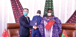 Coopération sino-burkinabè : Plus de 3 milliards F CFA accordés au Burkina