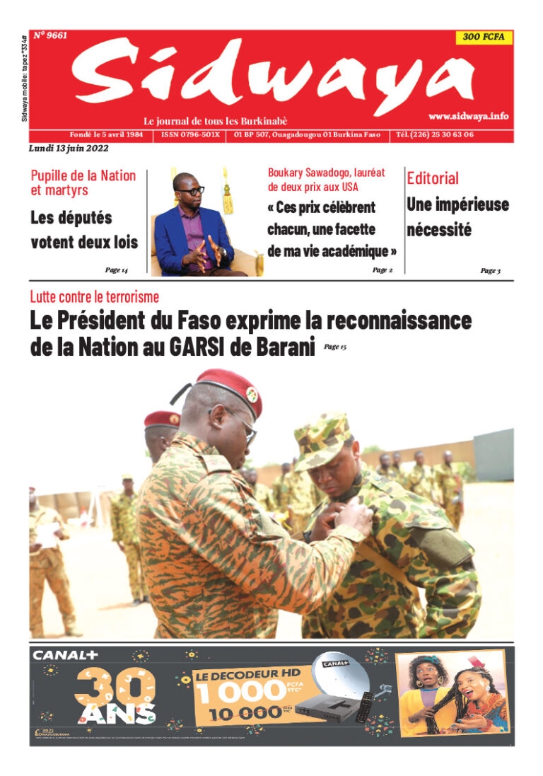 Une du 13/06/2022
