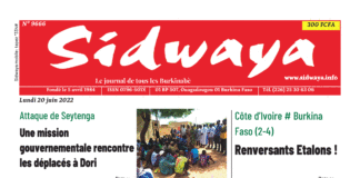 Une Sidwaya du 20-06-2022