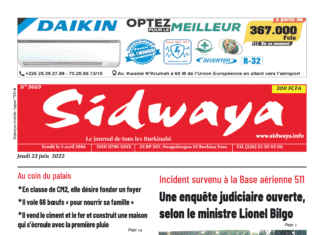 Une Sidwaya du 23-06-2022