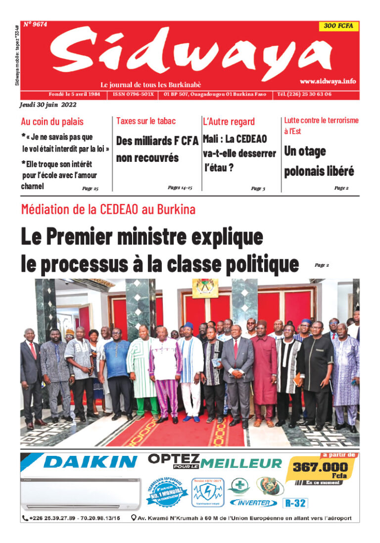 Une du 30/06/2022