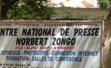 « Comment ne pas être inquiet quand on pense au dossier relatif à l’assassinat du journaliste Norbert Zongo et ses trois compagnons », Centre national de presse Norbert-Zongo*
