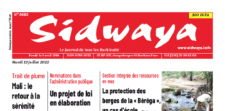 Une Sidwaya du 12-07-2022