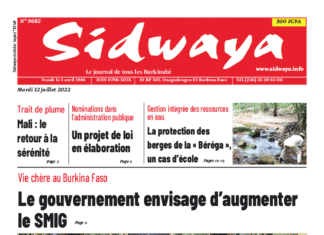 Une Sidwaya du 12-07-2022