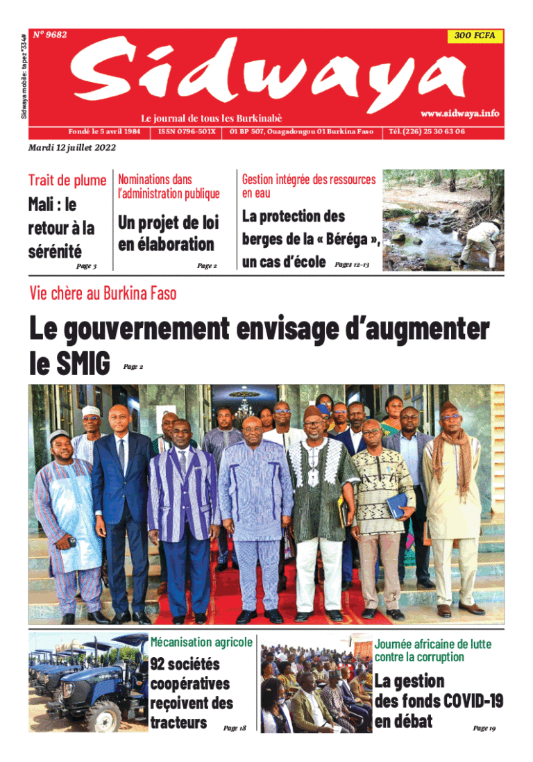 Une Sidwaya du 12-07-2022
