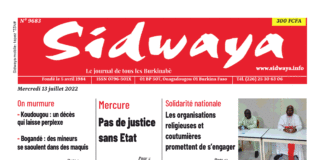 Une Sidwaya du 13-07-2022