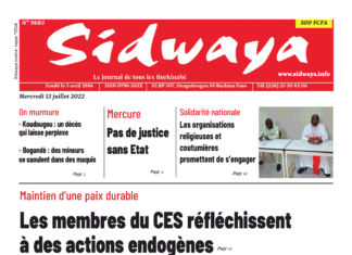 Une Sidwaya du 13-07-2022