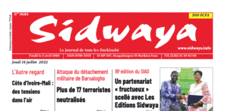 Une Sidwaya du 14-07-2022
