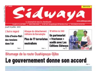 Une Sidwaya du 14-07-2022