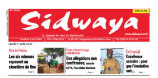 Une Sidwaya du 1er Août 2022