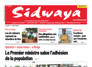 Une Sidwaya du 1er Août 2022