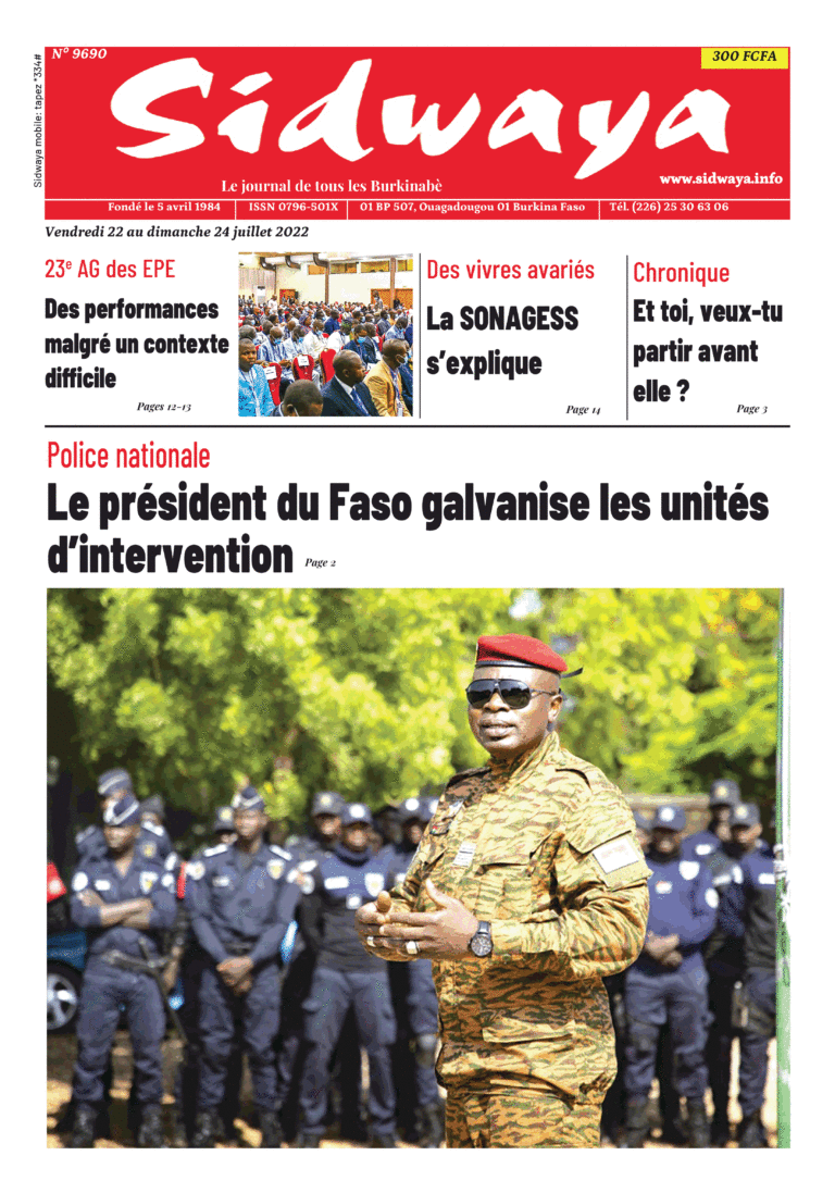 Une Sidwaya du 22 au 24-07-2022