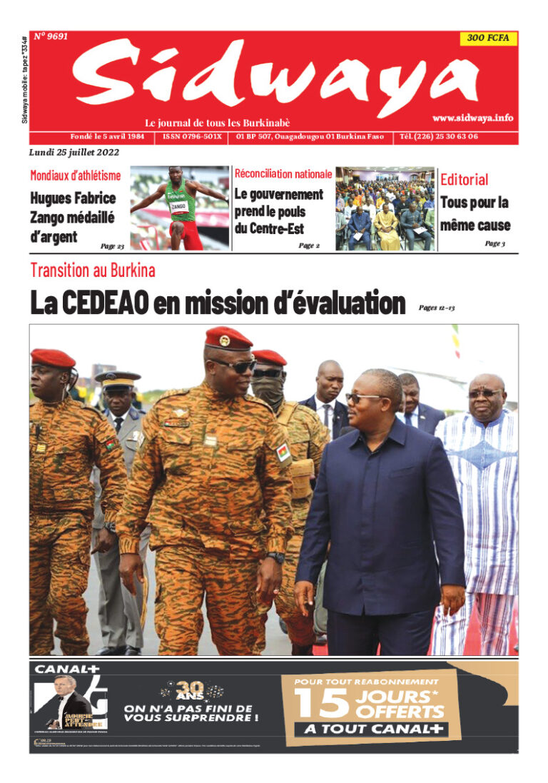 Une du 25/07/2022