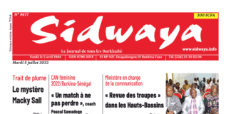 Une Sidwaya du 05-07-2022