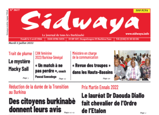 Une Sidwaya du 05-07-2022