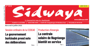 Une Sidwaya du 06-07-2022