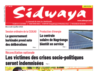 Une Sidwaya du 06-07-2022