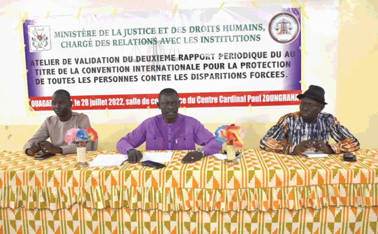Protection contre les disparitions forcées au Burkina : un «bond significatif » enregistré selon un rapport