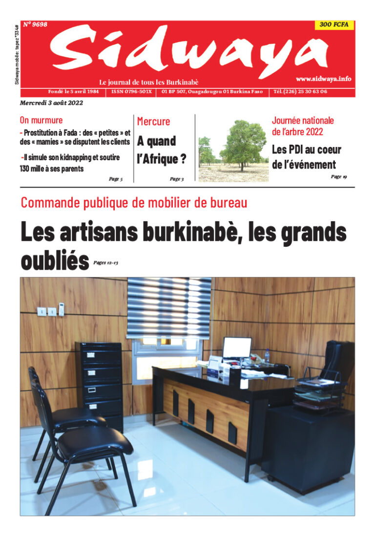 Une Sidwaya du 03/08/2022