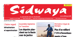 Une Sidwaya du 18-08-2022