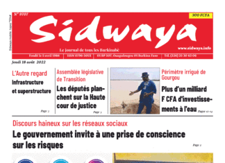 Une Sidwaya du 18-08-2022