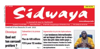 Une Sidwaya du 19 au 21-08-2022