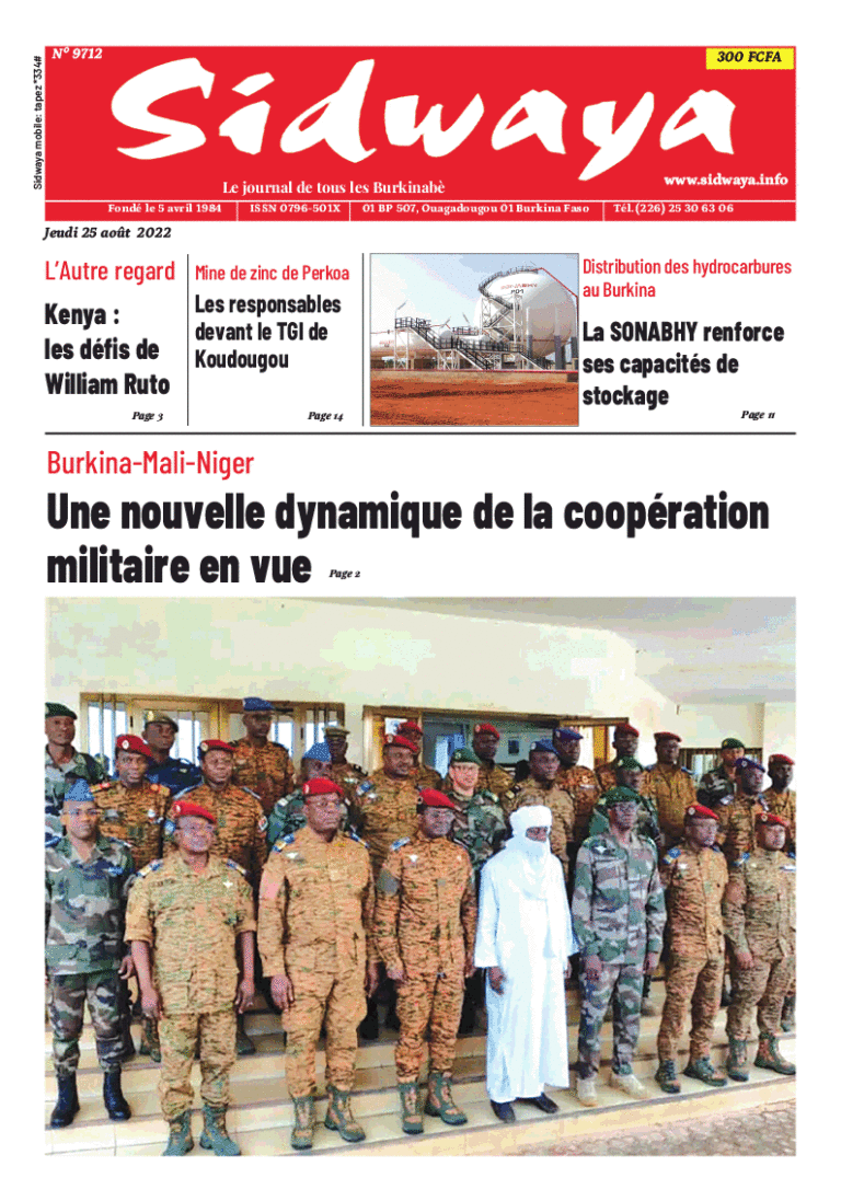 Une Sidwaya du 25-08-2022