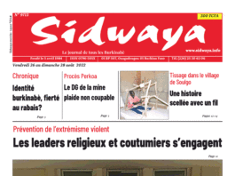 Une Sidwaya du 26 au 28-08-2022