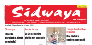 Une Sidwaya du 26 au 28-08-2022