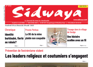 Une Sidwaya du 26 au 28-08-2022